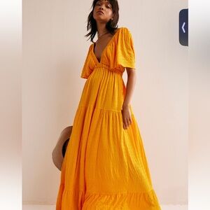 Free People La La Maxi in California Poppy XS